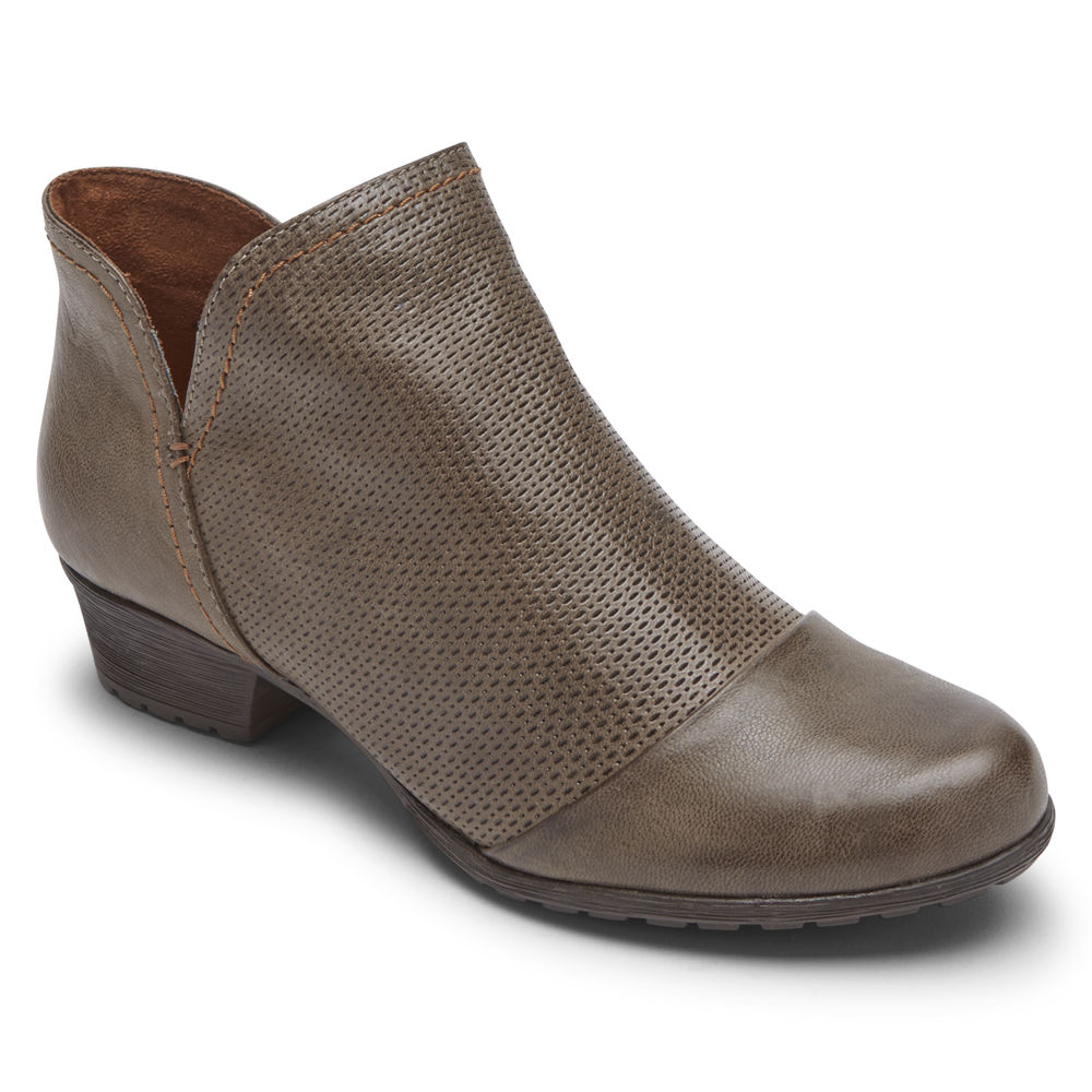 Botas Rockport Mujer Mexico - Cobb Hill Gratasha V-Cut Grises - FIHGN6892